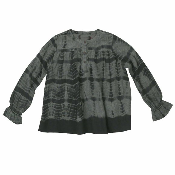 Antik Batik Kids Girls Tie Dye Mini Dress Lace Gray Vintage 2/3 Year New